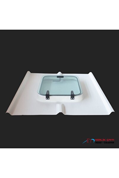 İnce Çatı Çatı Çıkış Kapağı Panel Amortisörlü Camlı 110x104 Cm
