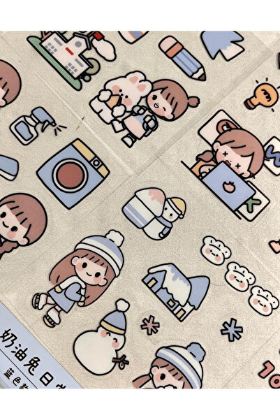 Kağıt Gemi Dükkan ملصق لطيف للفتيات والأصدقاء، 20 ورقة، 160 قطعة/مقاوم للماء/دفتر يوميات/ملصق/ملصق