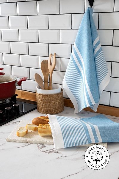Vionel Home Set de 2 cârpe pentru uscare de bucătărie - 100% bumbac, foarte absorbantă de apă, șervețel de servire multifuncțional, husă nutritivă