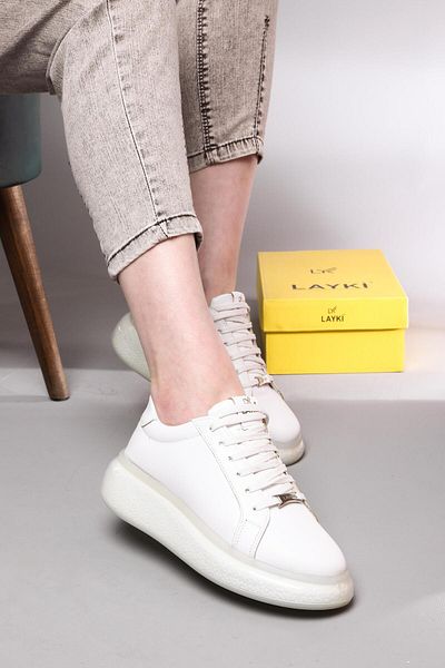 layki Lovels White Colored Transparent Sole Women's Sports Shoes