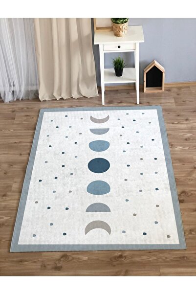 Evmila Bohem Desenli Kaymaz Taban Makine De Yıkanır Halı