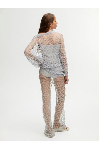 Nocturne Glitter Yarn Mesh Trousers