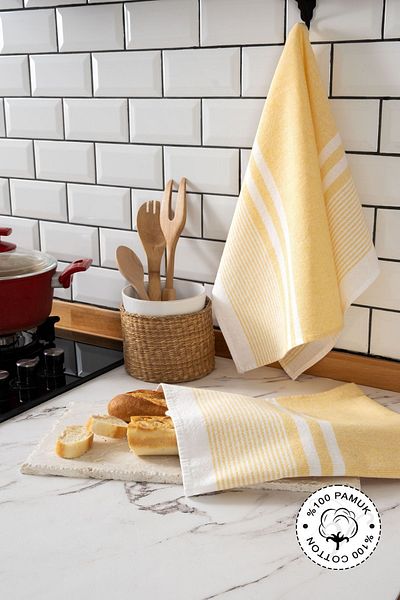 Vionel Home Husă nutritivă 45x60cm - uscare din 2 bucăți, 100% bumbac, absorbant mare de apă, șervețel de servire multifuncțional