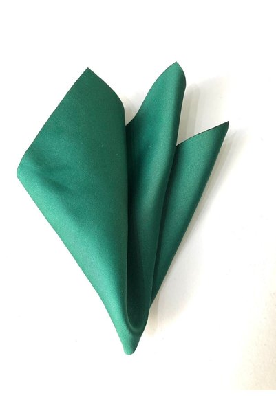CRWAT ® 32 Emerald Green / Matte Dupont Woven Handkerchief Tie