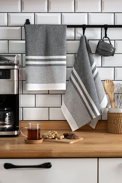Vionel Home 2 Πακέτα Πανάκια Κουζίνας - 100% Βαμβάκι, Υψηλή Απορρόφηση Νερού, Χαρτοπετσέτα σερβιρίσματος πολλαπλών χρήσεων, Πανί Nutrition