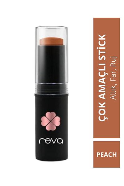 REVA Peach/Lip Cheek Eye Tint - Multipurpose, Coloring Stick, Vegan & Clean Content Rv111