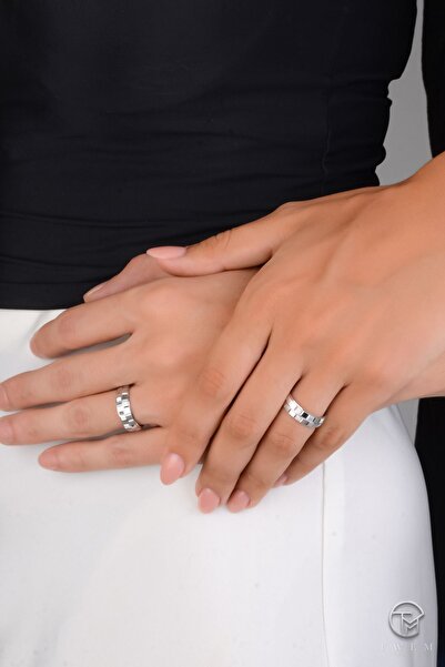 Twem Silver Modern Bağ Birleşimi 925 Ayar Gümüş Alyans, Nişan Ve Söz Yüzüğü (TEK YÜZÜK FİYATIDIR)