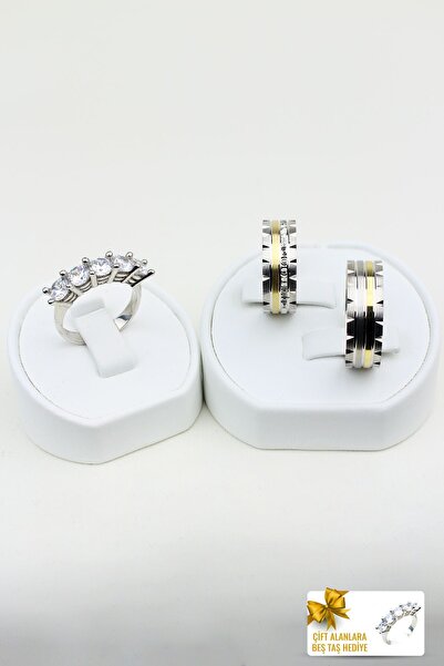 Twem Silver Antik Inci Bağlantısı 925 Ayar Gümüş Alyans Çift Alıma Beştaş Hediye (TEK YÜZÜK FİYATIDIR)