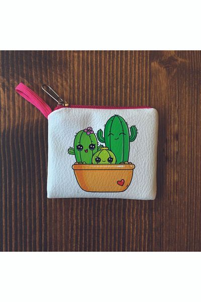Filemo tasarım Unisex STD Mini Cactus Coin Πορτοφόλι - Κλασικό