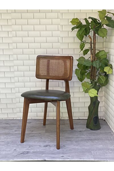 Alaylı Mobilya Alaylı (4 Adet) Zion Deri Hasırlı Sandalye, Zion Hasırlı Mutfa...