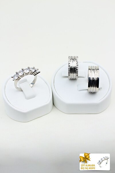 Twem Silver Mistik Bağlantı Halkası 925 Ayar Gümüş Alyans Çift Alıma Beştaş H...