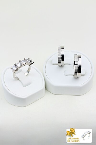 Twem Silver Zamansız Ahenk Halkası 925 Ayar Gümüş Alyans, Nişan Ve Söz Yüzüğü (TEK YÜZÜK FİYATIDIR)