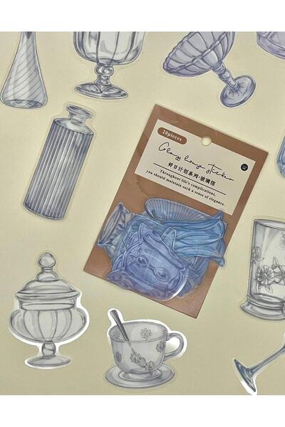 Kağıt Gemi Dükkan Cam Malzemeler 40 Adet Şeffaf Sticker/Scrapbook/Notebook/Bu...
