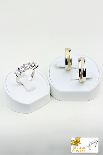 Twem Silver Romantik Işık Alyansı 925 Ayar Gümüş Alyans Çift Alıma Beştaş Hediye (TEK YÜZÜK FİYATIDIR)