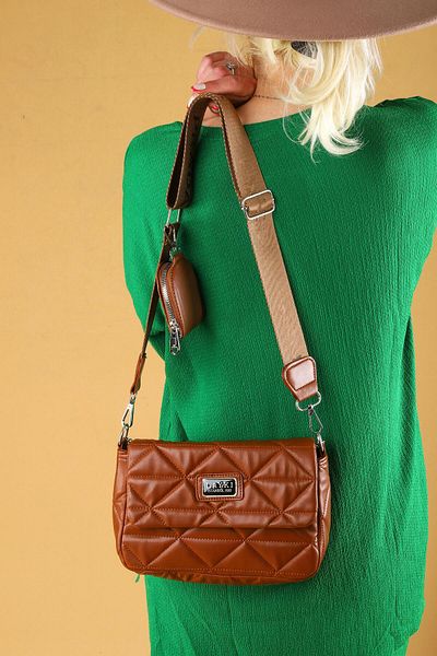 layki Valenti Red Colored Chain Strap Women's Leather Coin Purse Strap Bag