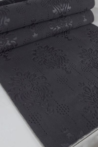 Babil Home Kaymaz Tabanlı Kesme Kabartmalı Koridor Mutfak Hali Antrasit Yollu...