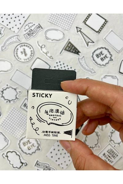Kağıt Gemi Dükkan Speech Bubble Box Sticker / Bullet Journal / Notebook Decoration / Sticker / Scrapbook
