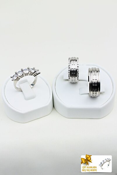 Twem Silver Gizemli Bağlantı Çemberi 925 Ayar Gümüş Alyans Çift Alıma Beştaş Hediye (TEK YÜZÜK FİYATIDIR)