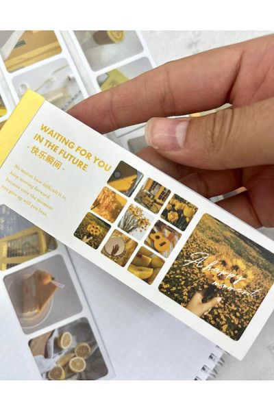 Kağıt Gemi Dükkan Waiting For You Yellow Notebook Sticker / Decal / Bullet Journal / Notebook Decoration / Scrapbook