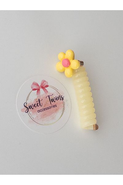 Sweet twins accessories Cataramă cu fundă de paste florale colorate