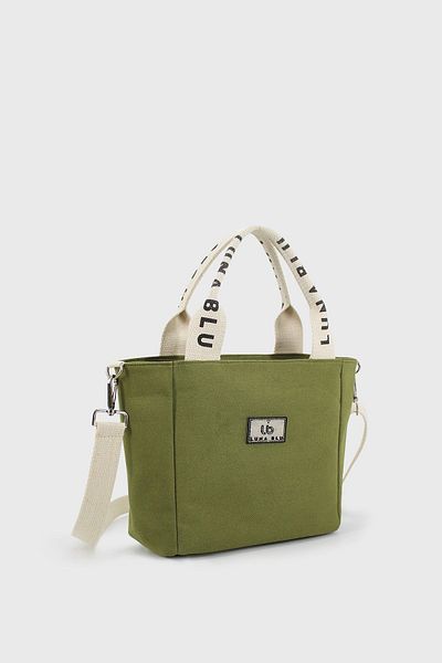 LUNABLU Women's Mini Canvas Fabric Tote Bag