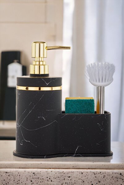 okacih Δοχείο υγρού σαπουνιού με δοχείο Κουζίνας Μπάνιου Απορρυπαντικό Δοχείο σαπουνιού Δεν περιλαμβάνεται σφουγγάρι βούρτσας