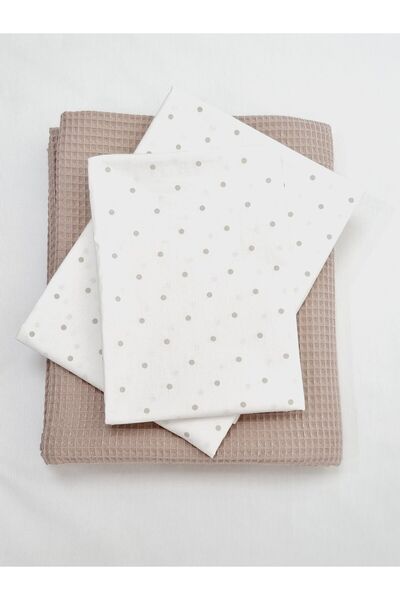 Yada Baby طقم بيكيه وافل موسلين 3 قطع للأطفال والرضع مصنوع من القطن العضوي بن...