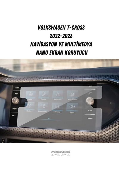 UniqAnatolia Volkswagen T-cross 8 Inch Navigation Compatible Nano Screen Protector 2022