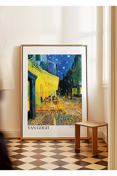 ARTHOUSECOLLECTIVE Van Gogh Poster - Café Terrace At Night - Yüksek Çözünürlükte Çerçevesiz Poster