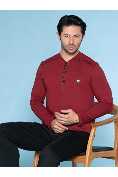 Over Sleep by Poleren Over Sleep 808 Erkek Kışlık Uzun Kol Pijama Takım