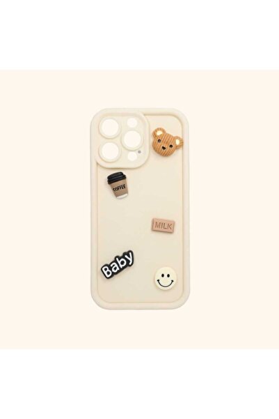 Turkuaz IPHONE 14 PRO MAX; 3D AYICIK TASARIMLI YUVARLAK KAMERA  KORUYUCU YUMU...