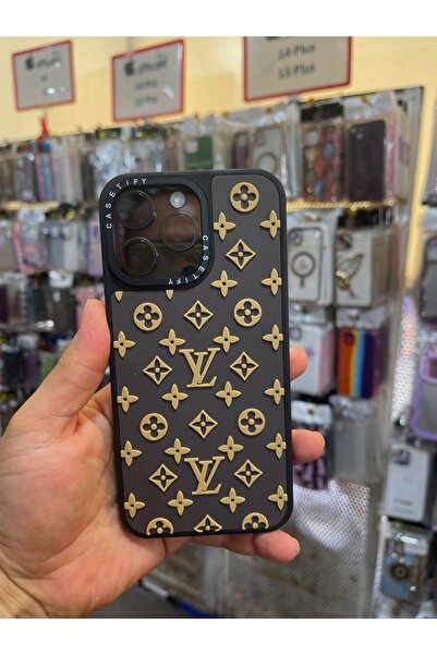 eaksesuarnet İPhone 14 Pro Max Desenli Kabartmalı Silikon Kılıf