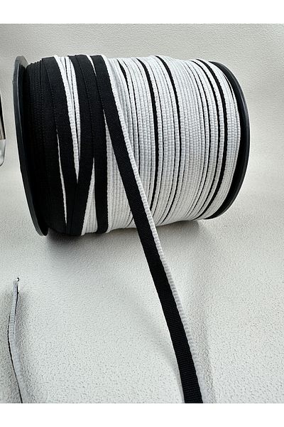 paşateks since 1995 şekil 5 Meters (1 cm) Black/White Woven Intermediate Piping