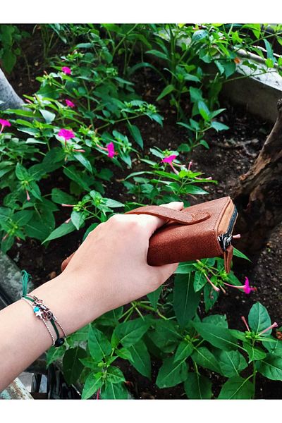 Ozka Leather Collection Портфейл с отделение за телефон