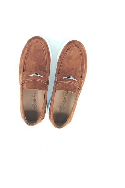 MİLONEK 202410651003 Erkek Günlük Loafer Tokalı Tarçın Süet