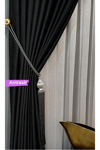 Morgri Lüx Fon Veya Tül Perde Bağlama Aparatı Kornişe Takmatik Perde Tutucu P...