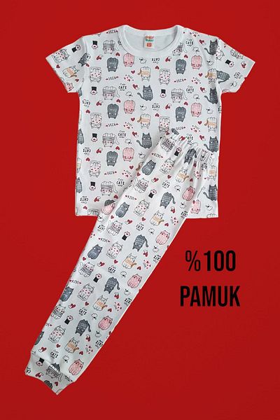 Çamaşır Bahçesi Patterned Kids Pajama Set #printedchildrenpajamaset #laundrygarden