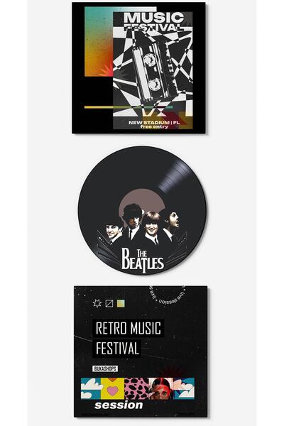 Buka Shops The Beatles Plak Duvar Dekoru