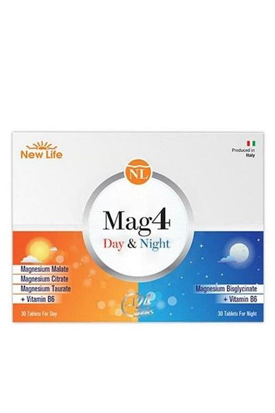 New Life MaG 4 day & NiGht - Food ContaininG MaGnesium and Vitamin B6 30+30 Tablets