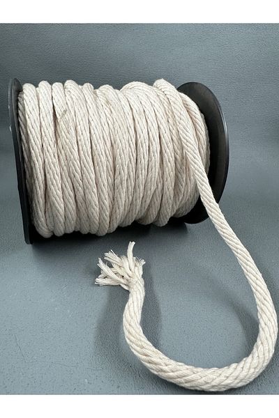 paşateks since 1995 şekil 5 Meters Ecru Knitted Cord - 1 cm