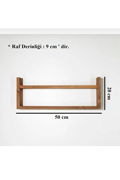 IMKER HOME Dikdörtgen Ahşap Duvar Rafı Uçan Raf Banyo Mutfak Salon Antre Duvar Düzenleyici Organizer Terek