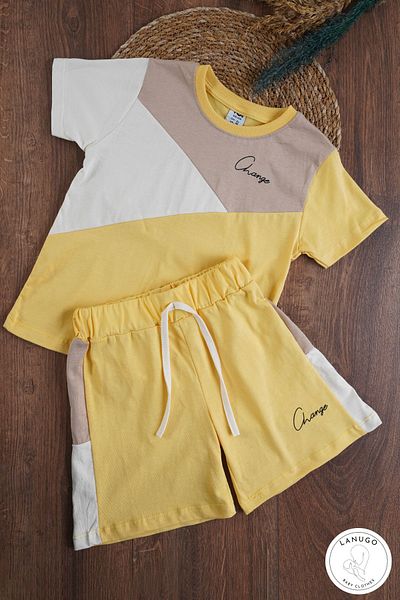 Lanugo Baby Clothes Boy's Colorblock T-shirt and Shorts Set