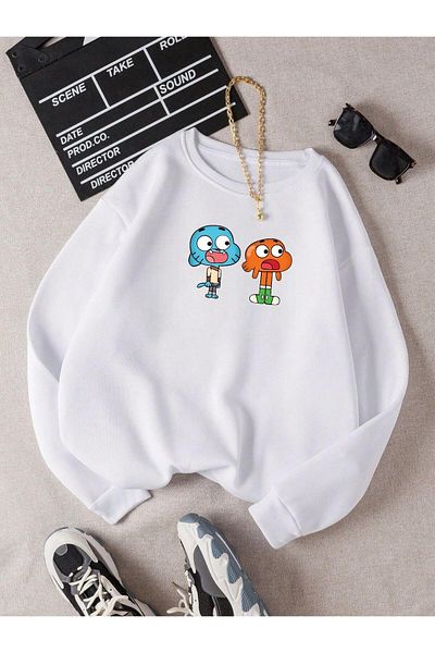 BENROMA Unisex Παιδικό φούτερ - Gumball Printed, Crew Neck