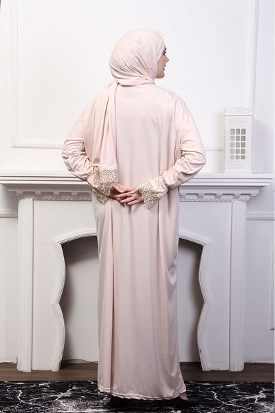 Kutay Collection فستان صلاة نسائي - موسمي، حجاب، لون كريمي، تصميم أنيق
