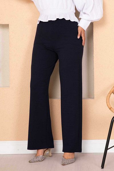 EBRUTESETTÜR Palazzo Trousers with Collet Detail