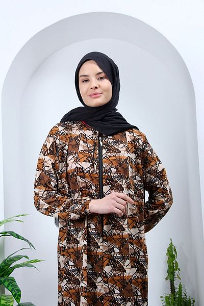 Kutay Collection Εποχιακό γυναικείο φόρεμα προσευχής με φερμουάρ