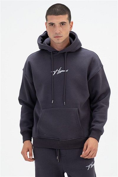 HYPERS Φούτερ με υπογραφή καπνιστή με κουκούλα Oversize