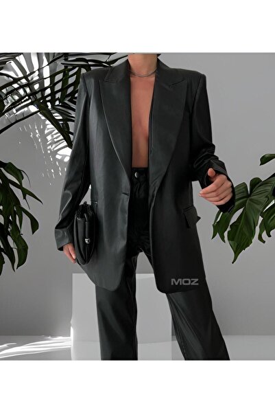 Roshingiyim Oversize Kadın Deri Ceket