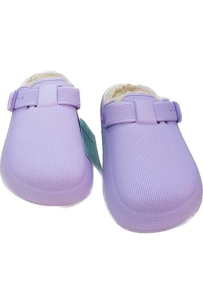 Sonimix Women's Lilac Fur Lined Non-Slip Sole Home Slippers