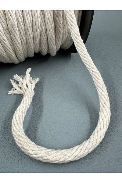 paşateks since 1995 şekil 5 Meters Ecru Knitted Cord - 1 cm